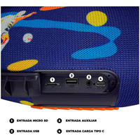 Speaker 5.1 untuk Radio FM V5.1 Nirkabel USB Isi Ulang Lampu LED RGB Jangkauan Penuh Desain Plastik untuk Pesta Berbagai Warna