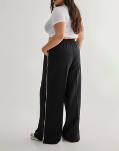 Vêtements de sport d'automne pour femmes, pantalon de survêtement ample à jambes larges pour la course à pied, l'exercice, style décontracté, devant plat, pantalon de survêtement long - Product Image 4