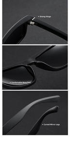 Lunettes de soleil carrées noires classiques de haute qualité pour hommes lunettes de sport UV400 polarisées montures bleues rouges lunettes bon marché <span class=keywords><strong>lentilles</strong></span> TAC - Product Image 3