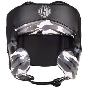 Protector de cabeza de cara abierta de cuero de alta calidad Boxeo MMA Fighting Kickboxing Casco con Muay Thai Alta protección - Product Image 1