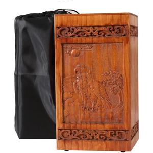 Fournitures funéraires en bois de style classique urnes urnes de crémation en bois urnes de crémation en gros urne adulte de conception à la main de dernière qualité d'Inde - Product Image 3