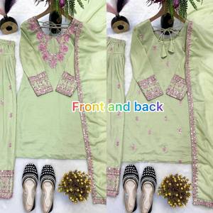 Ensemble haut et bas en rayonne, coton et soie pour femmes, avec dupatta, pour un usage quotidien, au bureau et pour les sorties décontractées, au meilleur prix - Product Image 6