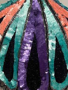 Robe de mariée, robe de soirée longue, robe à code corporel, robe à perles, ourlet plissé, dos plissé, par MSR OVERSEAS - Product Image 2