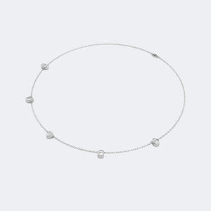 สร้อยคอเพชรทรงต่างๆ น้ำหนักรวม 1.50 กะรัต ตัวเรือนทอง 14k เพชรเพาะเลี้ยงในห้องปฏิบัติการ รูปทรงหลากหลาย กลม รี หยดน้ำ สำหรับผู้หญิง - Product Image 2