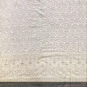Вышитая ткань из жоржета, дизайнерская модная ткань из вискозы
