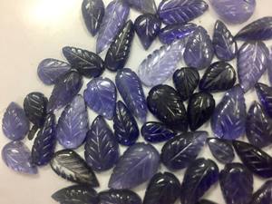 Forma de hoja de iolita Natural de alta calidad, 11x14mm, 15x11mm, piedras sueltas de corte ovalado, diseños únicos de joyería amarilla para tallados a mano - Product Image 3