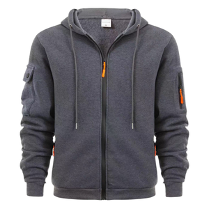 Factory Direct Sale Chenille Embroidery <b>Hoodies</b> New Arrival Outdoor Wear Plain Color Chenille Embroidery Men's <b>Hoodies</b> - Product Image 6
