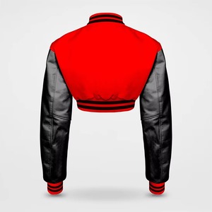 Vestes Courtes de Baseball Personnalisées pour Femmes, Modèle OEM, Blousons Letterman Premium avec Logo Personnalisé, Fabricant de Vêtements d'Extérieur pour Femmes - Product Image 5