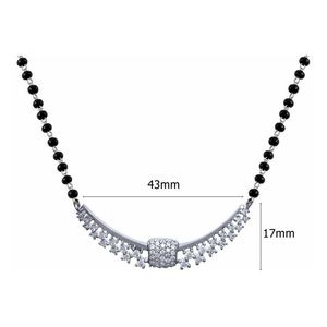 Compre un Conjunto de Mangalsutra de Plata Pura, Joyería Fina con Diamante de Corte Esmeralda Chapado en Oro, para Regalo de Boda o Fiesta para Esposa - Product Image 2