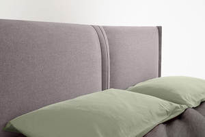 Lit double moderne rembourré. Tête de lit douce et confortable. Finition du tissu. Disponible avec une option de boîte de rangement pratique - Product Image 2