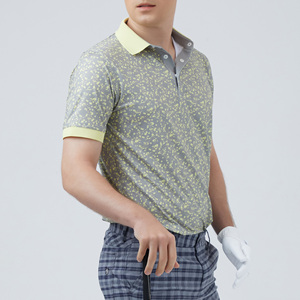 Chemises de golf tricotées pour hommes, manches courtes, imprimées numériquement, design personnalisé sur le devant, anti-rides, séchage rapide, respirantes, polyester, OEM/ODM - Product Image 6