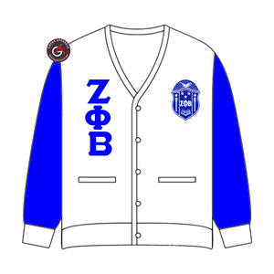 Zeta Phi Beta Finer Embroidery Women Acrylic <b>Cardigans</b> | ZOB Sorority Embroidered Ladies Custom Style <b>Cardigan</b> <b>Sweater</b> - Product Image 3