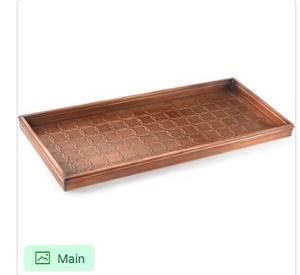 Elegant Wooden <b>Tray</b> with Intricate Floral Pattern Stylish and Functional <b>for</b> Serving or Home Organization - Product Image 3