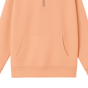 OEM ODM เสื้อสเวตเตอร์แบบมีซิปครึ่งตัวสำหรับผู้ชายผู้หญิงเสื้อกันหนาวแบบสวมหัวพิมพ์โลโก้มีขนาดและสีให้เลือก - Product Image 5