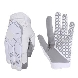 Custom Design Football Receiver <b>Gloves</b> Non-Slip <b>Lace</b> Closure Outdoor Sports Protection Supplier Fashionable Men Custom Logo Plus - Product Image 1