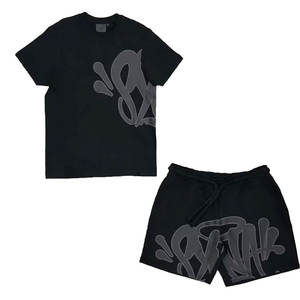 Conjuntos de camisetas de verano transpirables de alta calidad, conjunto de pantalones cortos de algodón 100% con estampado 3D para hombres, conjunto de camisa de pantalones cortos de diseño personalizado - Product Image 1