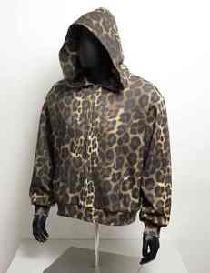 Sudadera con Capucha Personalizada con Estampado Digital de Leopardo y Guepardo, de Doble Capa, sin Cordones, con Cierre y Corte Cuadrado para Hombre - Product Image 5