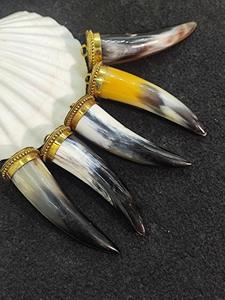 Collier pendentif en corne de buffle, bijoux tribaux naturels et durables pour femmes, haute qualité - Product Image 3