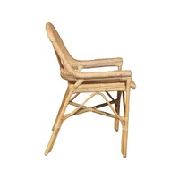 Fauteuil en rotin tressé naturel simple et moderne pour chambre à coucher, salon, salle à manger, mobilier de salon extérieur