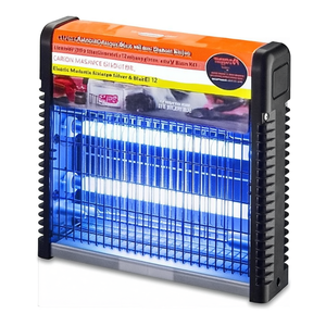 Red eléctrica antimosquitos con descarga de 3000V, plateada y negra EI 12 - Product Image 2