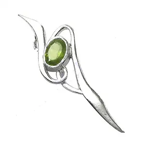 Pendentif moderne pour femme en argent sterling 925 avec péridot et placage rhodium, bijou de style religieux avec perle comme matériau principal - Product Image 2