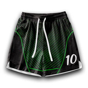 Short en maille de polyester réversible personnalisé en jersey à col en V ensemble de vêtements de basket-ball pour clubs universitaires et respirants à séchage rapide - Product Image 4