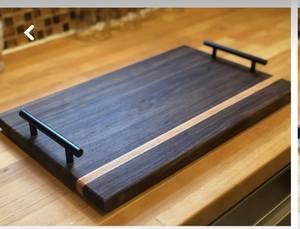 ถาดเสิร์ฟไม้ทรงกลมแบบมินิมอล ทำด้วยมือ ทำจากไม้กระถินเทศ ปรับแต่งได้ สไตล์คลาสสิก สำหรับใช้ในครัว บ้าน โรงแรม งานเลี้ยง อาหาร - Product Image 6