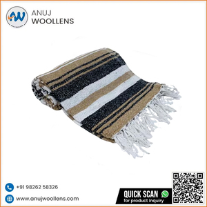 Manta de lana falsa natural de lujo tejida personalizada para sala de estar Popular para hoteles y hogares - Product Image 2