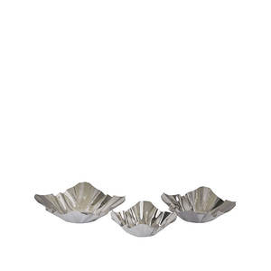 Juego de 3 Home Hotel Kitchen Catering Suministro de alimentos Vajilla Tazón para servir Acabado de níquel Diseño único Tazón decorativo - Product Image 1