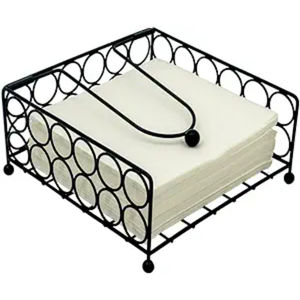 Modern Lattice Metal Napkin Tissue Holder for Kitchen Dining Table <b>Weighted</b> <b>Arm</b> Tissue Basket Wholesale Supplies - Product Image 1