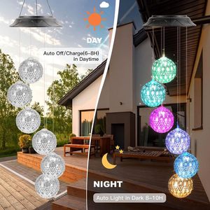 Carillons éoliens solaires pour l'extérieur, carillons éoliens, lumières LED à changement de couleur, cadeaux pour femmes - Product Image 5