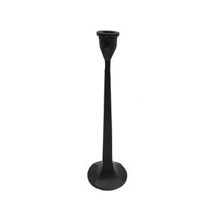 Bougeoir conique en métal décoratif de table fini noir fait à la main pour la décoration de table à manger à la maison - Product Image 3
