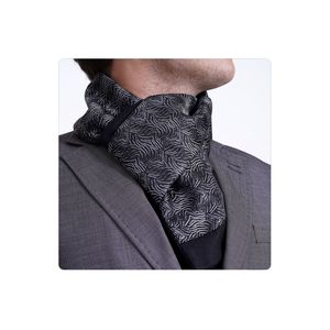 Black <b>Silver</b> Sahara Desert Pattern Double Sided Woolly <b>Scarf</b> Traditional Style Shawl One Size - Product Image 1