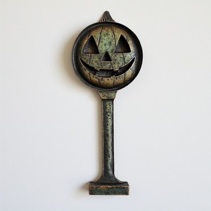 Lanterne de citrouille en aluminium vintage, surface patinée finie à la main, créant une lueur chaude d'Halloween pour la décoration de la maison élégante - Product Image 1