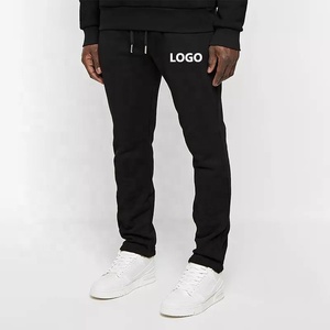 OEM logotipo personalizado invierno sólido Streetwear hombres 100% algodón chándal Jogger pulóver cárdigan dos piezas chándal conjunto - Product Image 5
