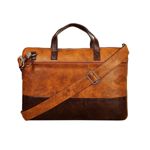 <b>Leather</b> Laptop <b>Briefcase</b> Classic Handle Zipper Closure Durable for Daily Commute - Product Image 5