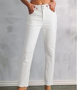 กางเกงยีนส์ผ้ายีนส์สีขาวผ้ายืดขนาดพลัสไซส์สำหรับผู้ชายกางเกงเดนิมระบายอากาศได้ดีปรับแต่งโลโก้ได้สำหรับฤดูใบไม้ผลิ - Product Image 6