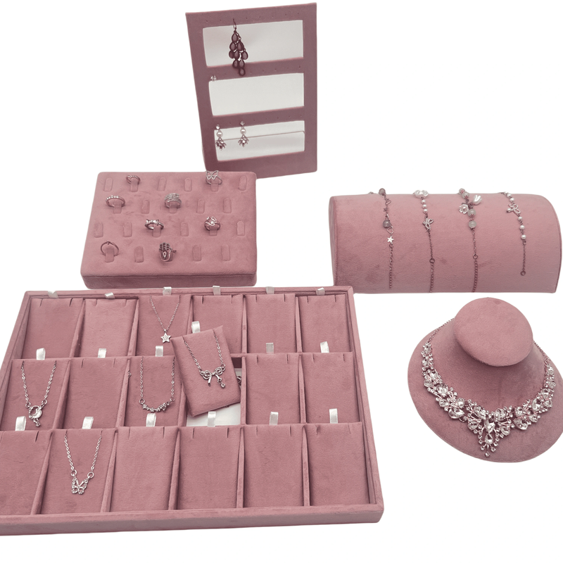 Pink Necklace Display Holder Luxury Velvet
