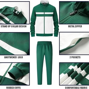 <b>Men's</b> Casual 2 Piece Tracksuit Sets Long Sleeve Full Zip <b>Jacket</b> and Sweatpants Sport Outfits Sweatsuits - Product Image 5