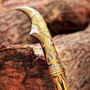 God of War Axe-Haches de combat et de guerre celtiques Viking en acier inoxydable avec manche en bois Cadeau personnalisé personnalisable pour bricolage - Product Image 5
