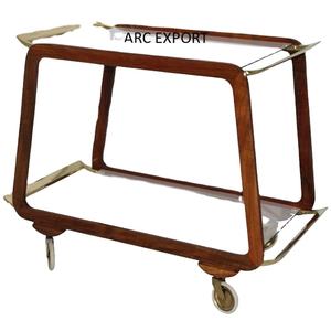 Décoration en métal marron et clair nouveau dernier chariot élégant fantaisie grand chariot maison hôtel vaisselle chariot de service de nourriture au prix le plus bas - Product Image 1