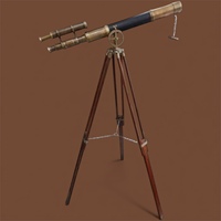 Télescope monoculaire vintage en laiton 15X étanche avec trépied réglable pour observation nautique, observation des oiseaux, surveillance, maison et extérieur
