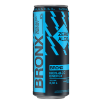 Boisson énergisante au ginseng Bronx sans alcool, canette de 0,33 L, saveur originale