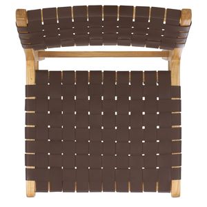เก้าอี้รับประทานอาหารหนังลายอานม้าแบบทันสมัยทำจากไม้สักเนื้อแข็งสำหรับร้านอาหารและเฟอร์นิเจอร์กลางแจ้ง - Product Image 6