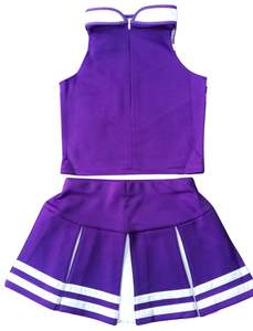 Nuevos conjuntos de uniformes de porristas de mujer personalizados a la moda Spandex/poliéster 220g precio bajo logotipo personalizado impreso transferencia de calor - Product Image 4