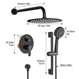 Système <span class=keywords><strong>de</strong></span> <span class=keywords><strong>douche</strong></span> moderne, pommeau <span class=keywords><strong>de</strong></span> <span class=keywords><strong>douche</strong></span> <span class=keywords><strong>de</strong></span> pluie avec douchette coulissante, ensemble <span class=keywords><strong>de</strong></span> robinet <span class=keywords><strong>de</strong></span> <span class=keywords><strong>douche</strong></span> dissimulé - Product Image 5