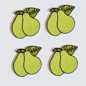 Posavasos con cuentas para restaurantes y bodas, corredor decorativo con forma de hoja de arce para boda - Product Image 5