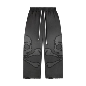Pantalones Deportivos de Felpa de Algodón Grueso de Alta Calidad, 380 GSM, Tela Cepillada Premium, Color Verde Oliva Lavado, Chenilla Bordada, Logotipo Personalizado - Product Image 2