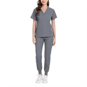 Uniformes d'hôpital gommages personnalisés gommages médicaux infirmière à manches courtes haut Joggers gommages porter Stretch Slim Fit infirmière uniforme - Product Image 4