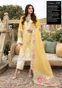 Pakistanais Salwar Kameez robes de pelouse indien et pakistanais fête porter décontracté femmes Shalwar Kameez - Product Image 3